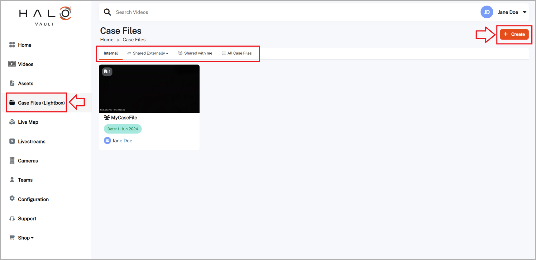 Creating case files